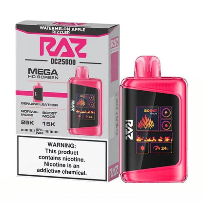 RAZ DC25000 Disposable | 25000 Puffs | 16mL | 50mg | MOQ 5 | Watermelon Apple Rizzler with Packaging