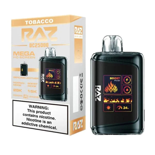 RAZ DC25000 Disposable 25000 Puffs 16mL 50mg | Tobacco with Packaging