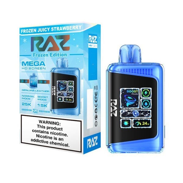 RAZ DC25000 Disposable 25000 Puffs 16mL 50mg | Frozen Juicy Strawberry with Packaging