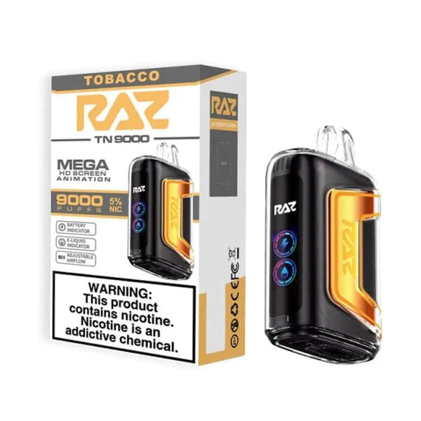 RAZ TN9000 Disposable 9000 Puffs 12mL 50mg | MOQ 5 | Tobacco with packaging