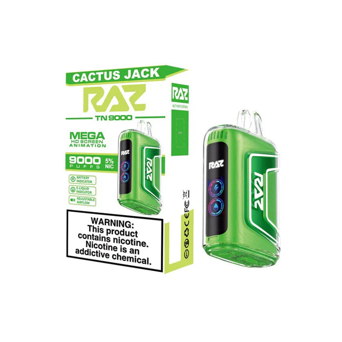 RAZ TN9000 Disposable 9000 Puffs 12mL 50mg | MOQ 5 Cactus Jack with packaging