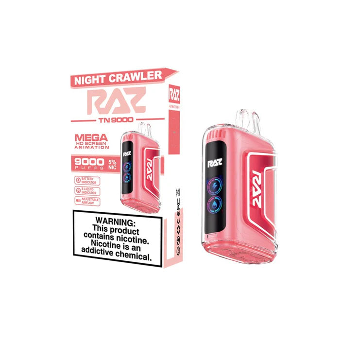 RAZ TN9000 Disposable 9000 Puffs 12mL 50mg | MOQ 5 Night Crawler with packaging