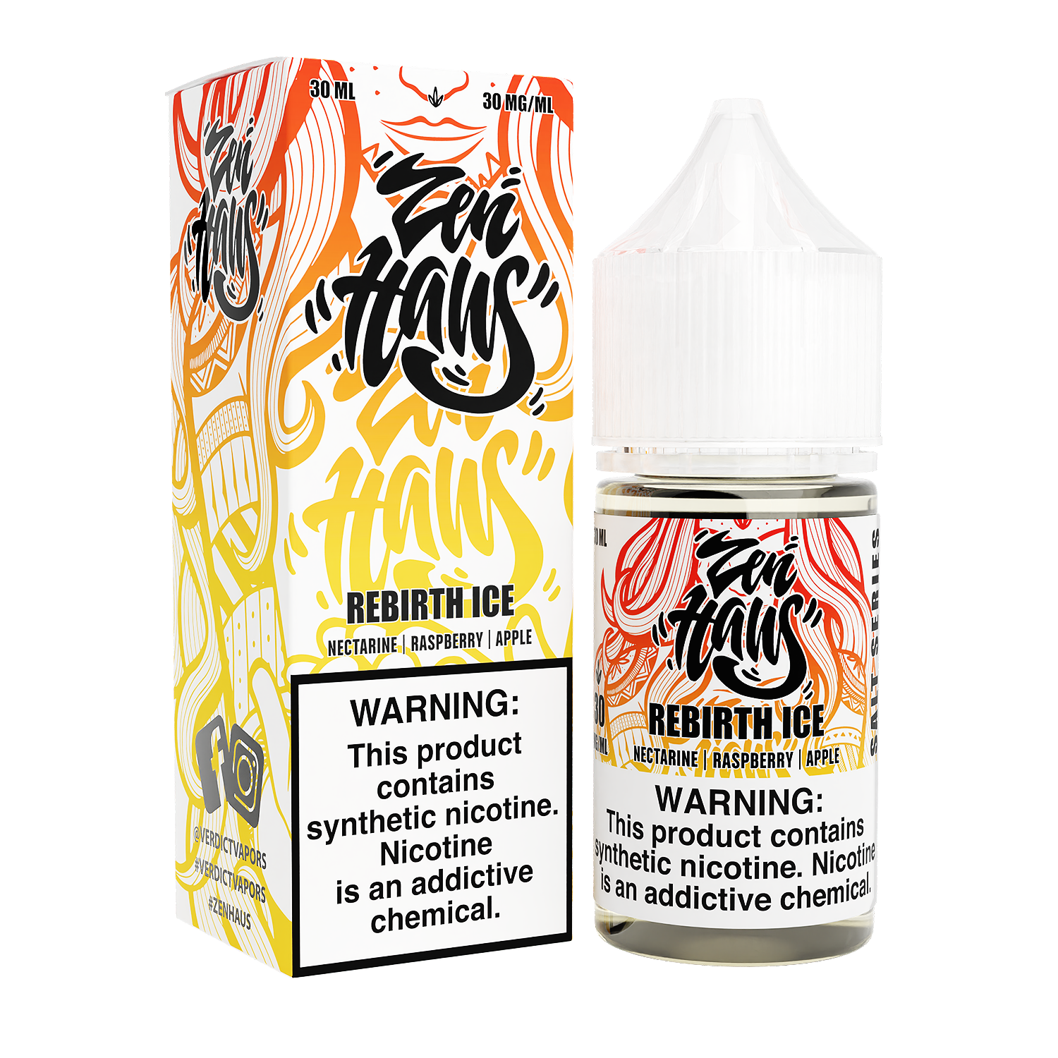 Zen Haus Salt Series E-Liquid | 30mL | (Salt Nic) | Rebirth Ice with packaging