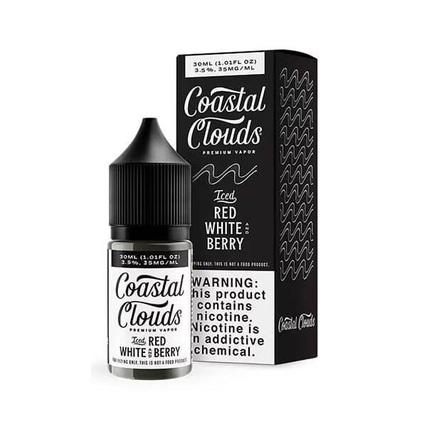 Coastal Clouds Salt Series E-Liquid 30mL (Salt Nic) | Red White and Berry Iced with Packaging
