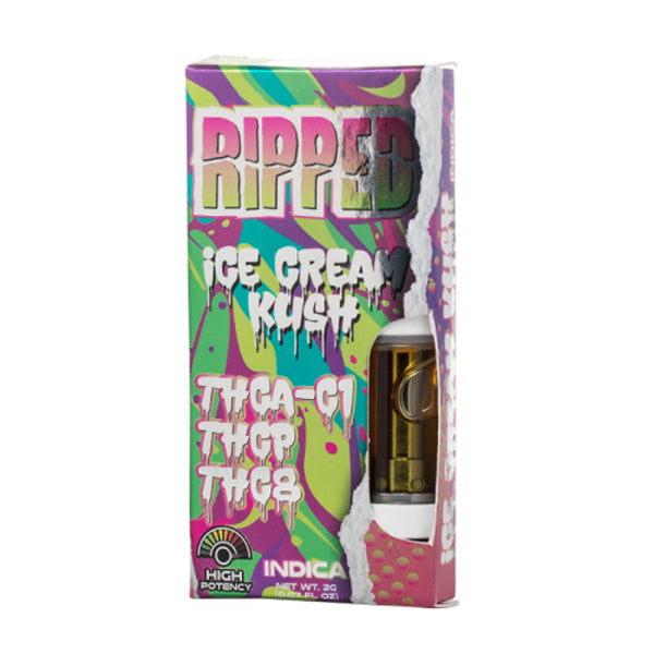 Ripped THCA-1C + THCP + THC8 Cartridge (2g) | Ice cream Kush with Packaging
