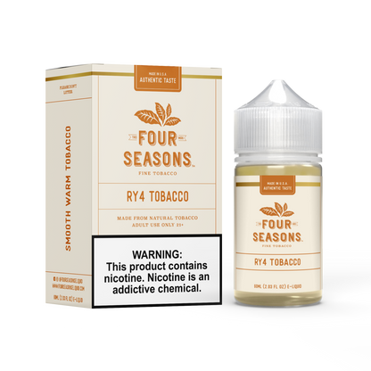 Four Seasons Series E-Liquid | 60mL | (Freebase) | Ry4 Tobacco with packaging