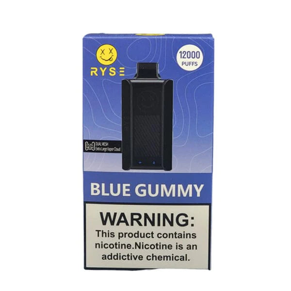 Ryse Disposable | 12000 Puffs | 18mL | 50mg | MOQ 10 | Blue Gummy with Packaging