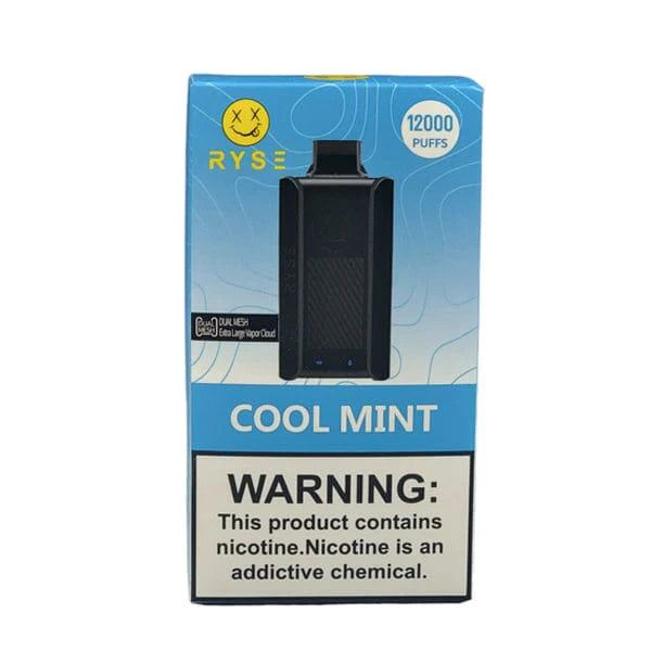 Ryse Disposable | 12000 Puffs | 18mL | 50mg | MOQ 10 | Cool Mint with Packaging