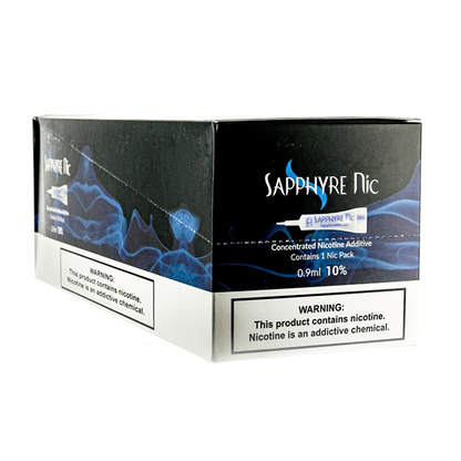Sapphyre Nic Concentrated Unflavored Nicotine Additive Pouch (50pc Display)- 10% 0.9mL Blue | 50x Pouch Box
