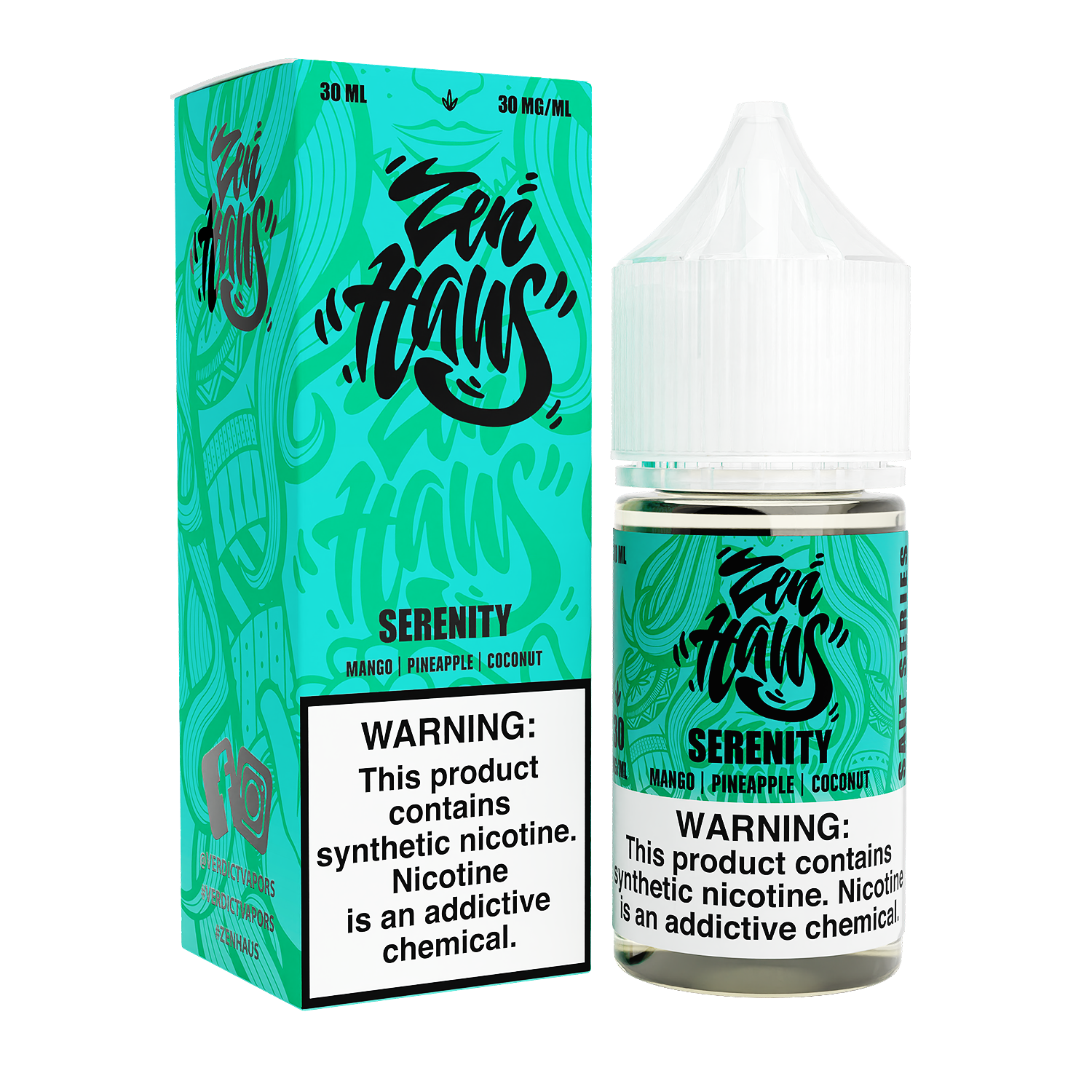 Zen Haus Salt Series E-Liquid | 30mL | (Salt Nic) | Serenity with packaging