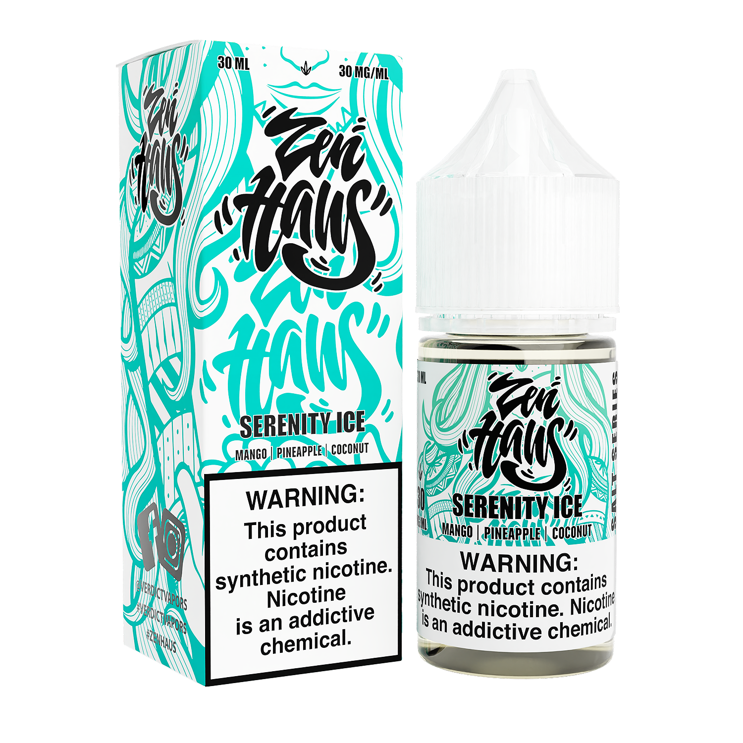 Zen Haus Salt Series E-Liquid | 30mL | (Salt Nic) | Serenity Ice with packaging