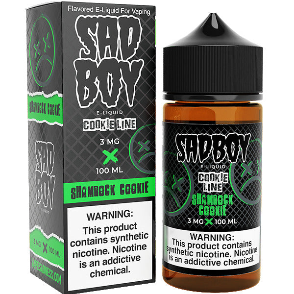 Sadboy Series E-Liquid 100mL | Shamrock Cookie with Packaging