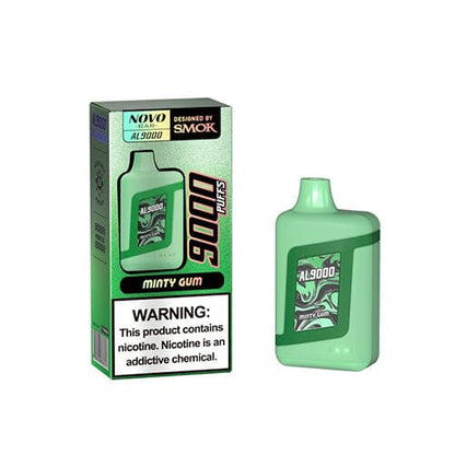 SMOK Novo Bar AL9000 Disposable 9000 Puffs 15mL 50mg  MOQ 5 | Minty Gum with Packaging