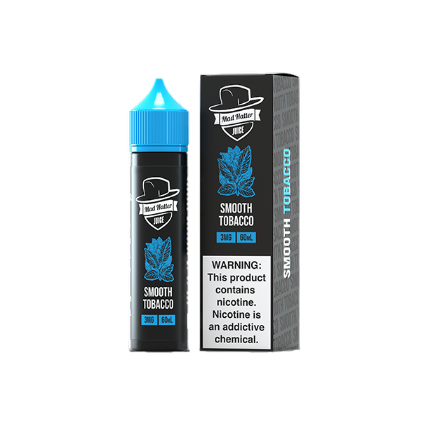 Mad Hatter E-Liquid | 60mL | 3mg | Freebase | Smooth Tobacco with packaging