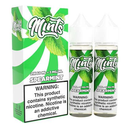Mints Series E-Liquid x2-60mL | Spearmint with packaging