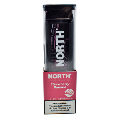 North Disposable | 5000 Puffs | 10mL | 50mg | MOQ 10 | Strawberry Banana with Packaging