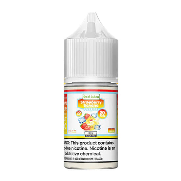 Pod Juice Salt Series E-Liquid | 30mL | 20mg | Strawberry banana Freeze bottle