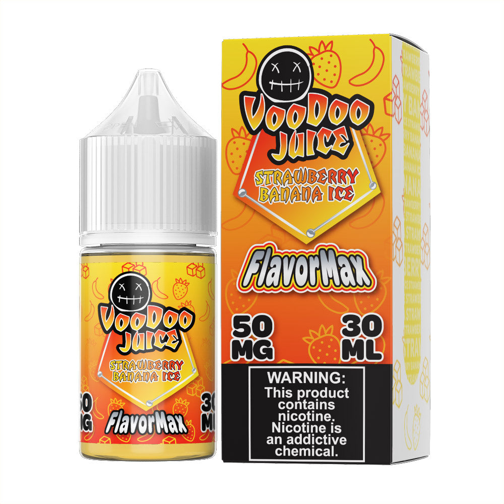 Voodoo Juice FlavorMax Salt Series E-Liquid 30mL - Strawberry Banana Ice with packaging