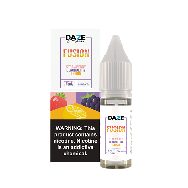 7Daze Fusion Salt Series E-Liquid 15mL (Salt Nic) | 24mg Strawberry Blackberry Lemon