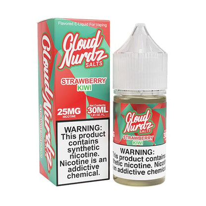 Cloud Nurdz Salt Series E-Liquid 30mL Strawberry Kiwi with packaging