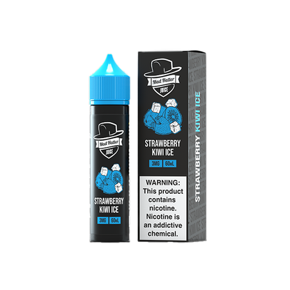 Mad Hatter E-Liquid | 60mL | 3mg | Freebase | Strawberry Kiwi Ice with packaging