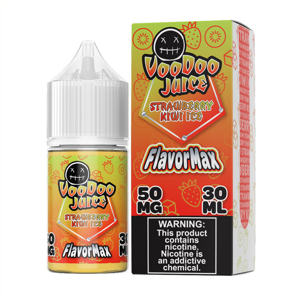 Voodoo Juice FlavorMax Salt Series E-Liquid 30mL - Strawberry Kiwi Ice with packaging