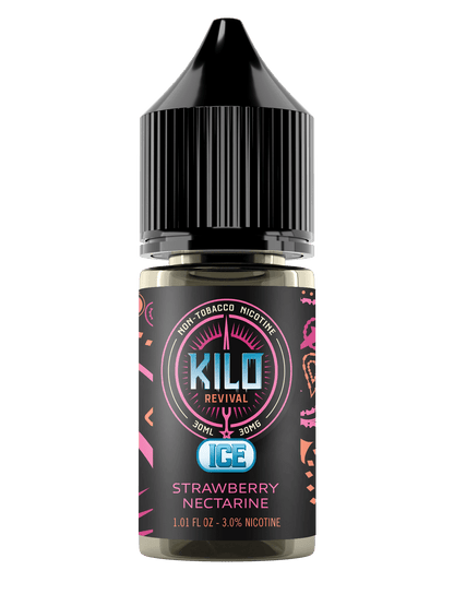 Kilo Revival TFN Salt Series E-Liquid 30mL Strawberry Nectarine Ice Bottle