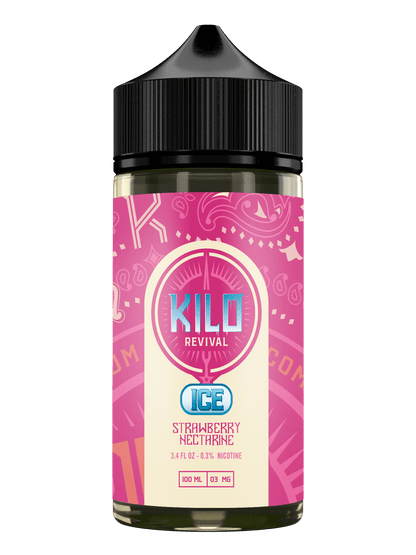 Kilo Revival TFN Series E-Liquid 100mL Strawberry Nectarine Ice Bottle