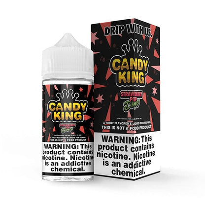 Candy King Series E-Liquid | 100mL | 3mg | Freebase | Strawberry Pop Drops with Packaging