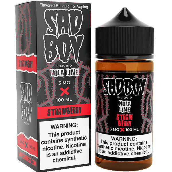 Sadboy Series E-Liquid 100mL | Strawberry with Packaging 