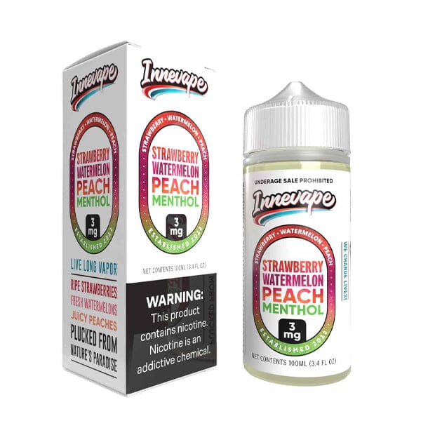 Innevape Series E-Liquid 100mL (Freebase) | Strawberry Watermelon Peach Menthol with Packaging
