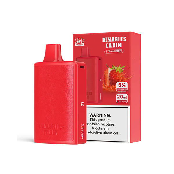 HorizonTech Binaries Cabin Disposable 10,000 puffs 20mL 50mg | MOQ 10 | Strawberry with Packaging