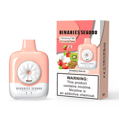 HorizonTech Binaries Cabin Disposable SE | 6000 Puffs | 12mL | 50mg | MOQ 10 | Strawberry Kiwi Ice with Packaging