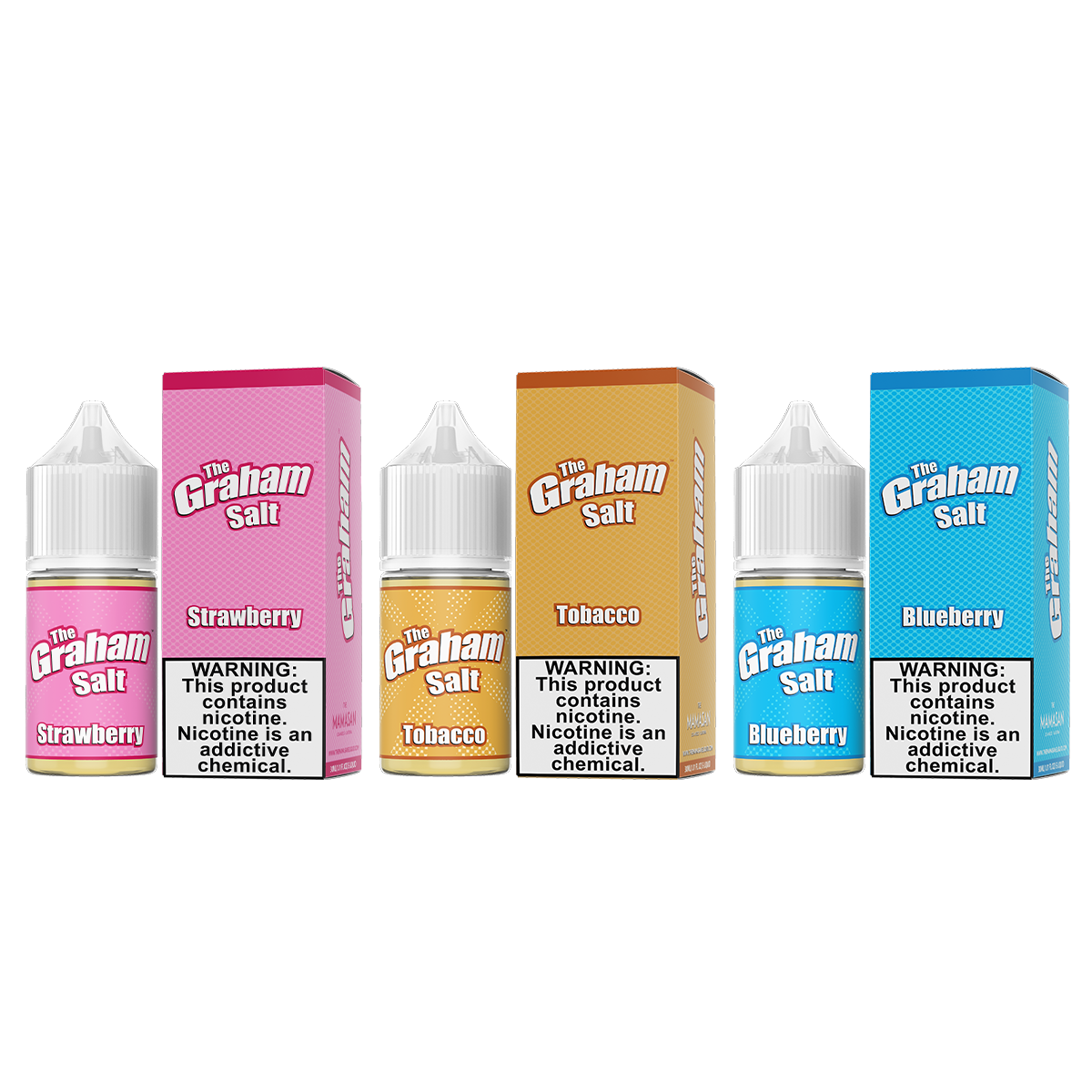 The Graham Salt Series E-Liquid 30mL Group Photo