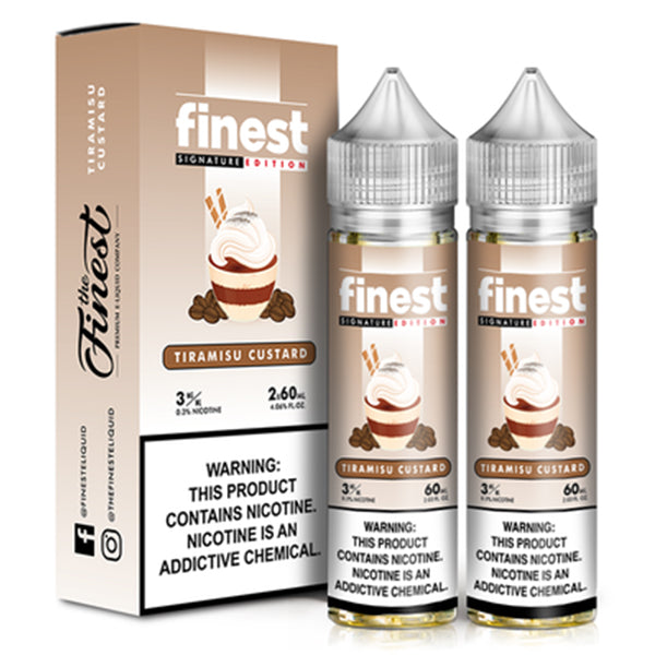 Signature Edition by Finest E-Liquid x2-60ml Tiramisu Custard with packaging