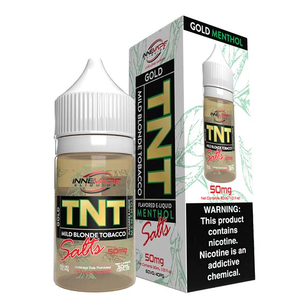 Innevape TNT Salt Series E-Liquid 30mL (Salt Nic) | Tnt  Gold Menthol with packaging