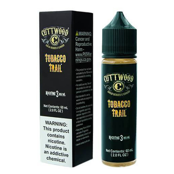 Cuttwood Series E-Liquid 60mL Tobacco Trail with packaging