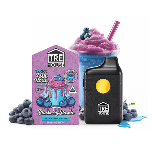 Tre House THC-A Disposable (3.5g) | Blueberry Slushie with Packaging