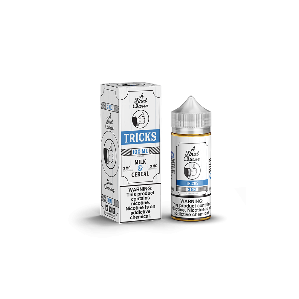 A Final Course E-Liquid 100mL (Freebase) Tricks with packaging