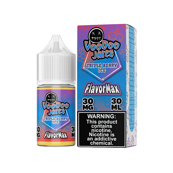 Voodoo Juice FlavorMax Salt Series E-Liquid 30mL - Triple Berry Ice with packaging