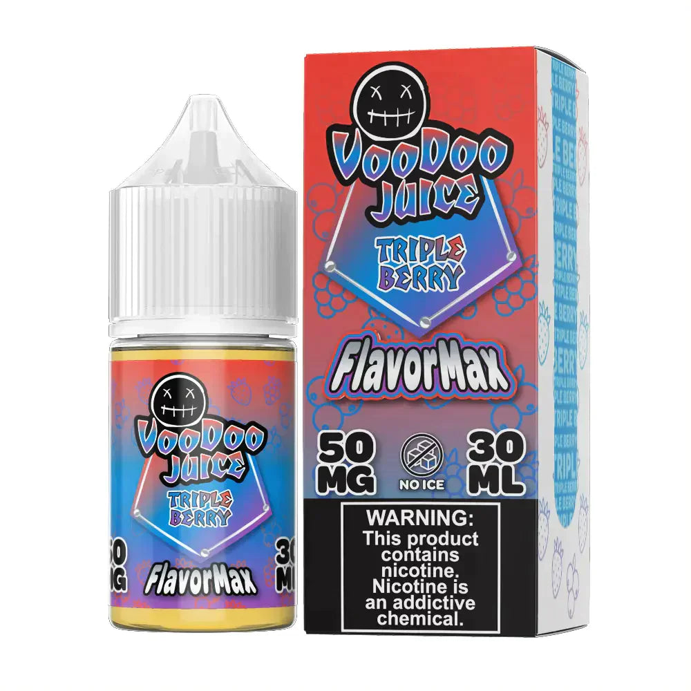 Voodoo Juice FlavorMax Salt Series E-Liquid 30mL - Triple Berry with packaging