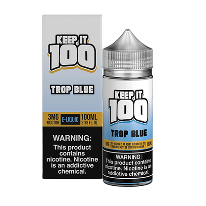 Keep It 100 TFN Series E-Liquid 0mg | 100mL (Freebase) | Trop Blue with Packaging