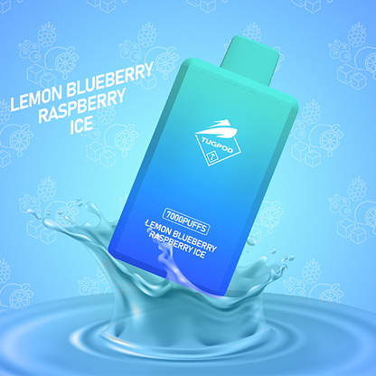 Tugpod BOX Disposable | 7000 Puffs | 16mL | 50mg | MOQ 10 | Blueberry Raspberry Ice