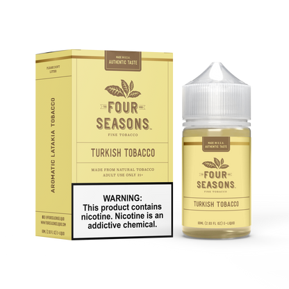 Four Seasons Series E-Liquid | 60mL | (Freebase) | Turkish Tobacco with packaging