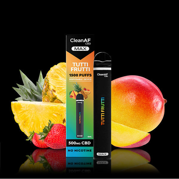 CleanAF CBD MAX Disposable | 1500 Puffs | 500mg | 6mL