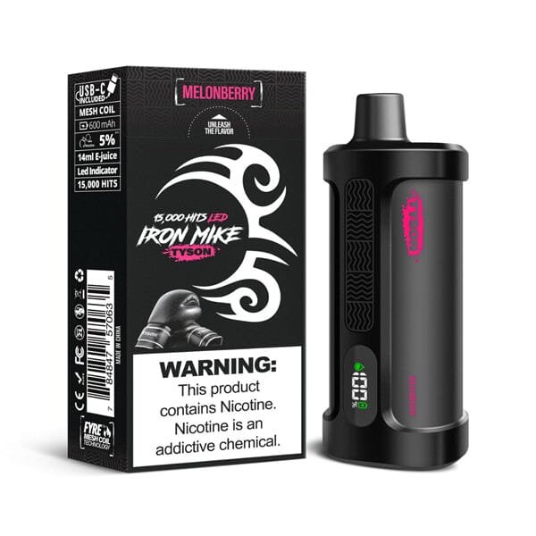 Tyson 2.0 Iron Mike Disposable 15000 Puffs 14mL 50mg MOQ 5 | Melonberry with Packaging