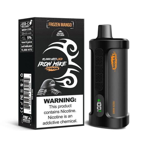 Tyson 2.0 Iron Mike Disposable 15000 Puffs 14mL 50mg MOQ 5 | Frozen Mango with Packaging