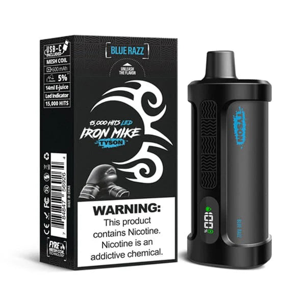 Tyson 2.0 Iron Mike Disposable 15000 Puffs 14mL 50mg MOQ 5 | Blue Razz with Packaging