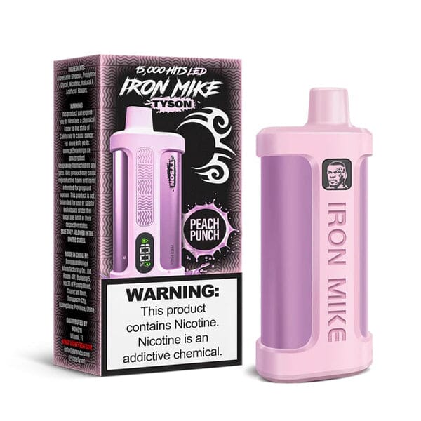 Tyson 2.0 Iron Mike Disposable 15000 Puffs 14mL 50mg MOQ 5 | Peach Punch with Packaging