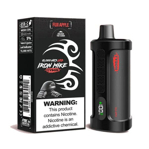 Tyson 2.0 Iron Mike Disposable 15000 Puffs 14mL 50mg MOQ 5 | Fuji Apple with Packaging